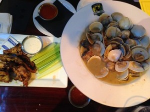 wings and clams